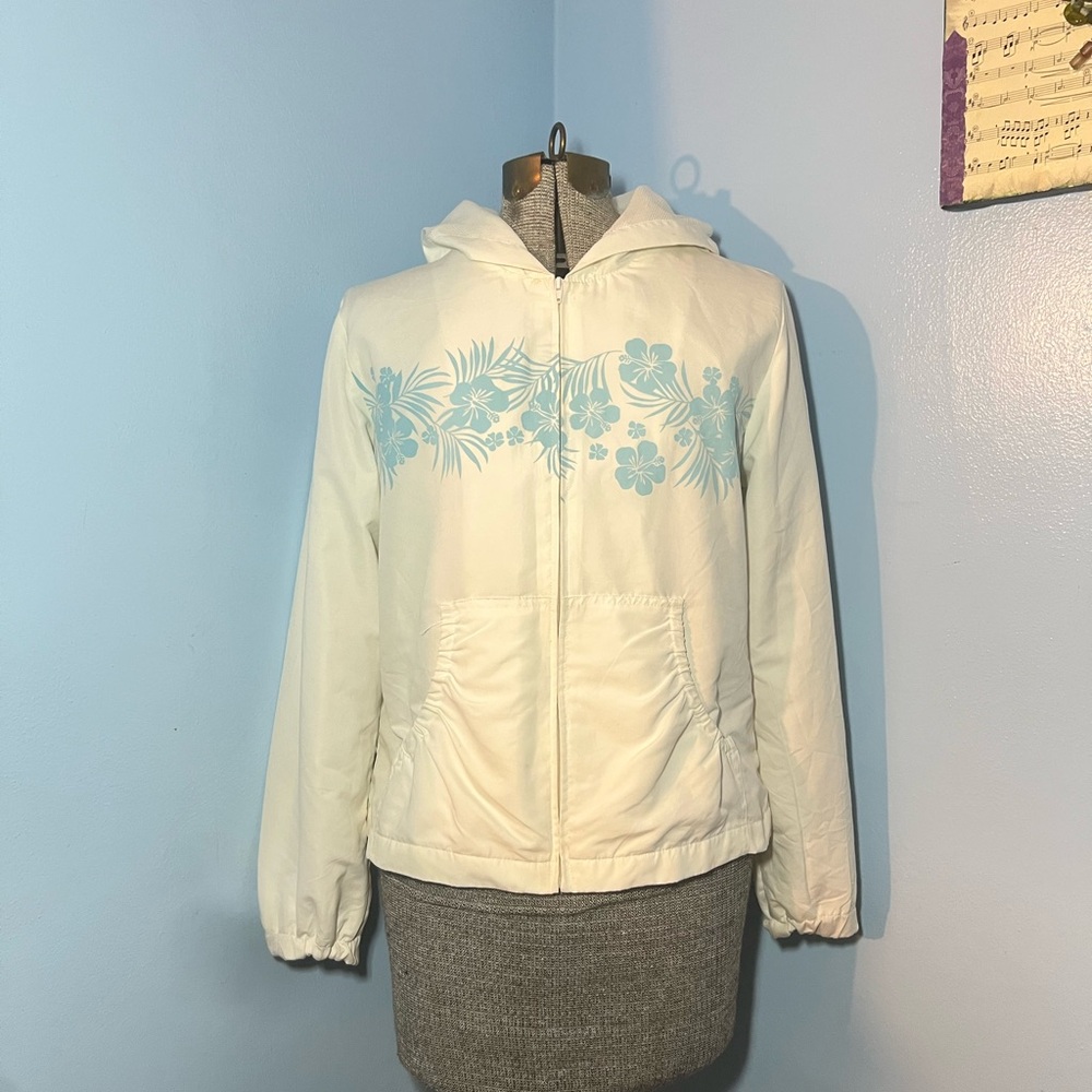White floral detail women’s Sideout jacket